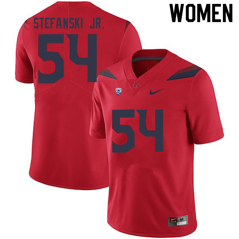 Women #54 Matthew Stefanski Jr. Arizona Wildcats College Football Jerseys Sale-Red - Click Image to Close